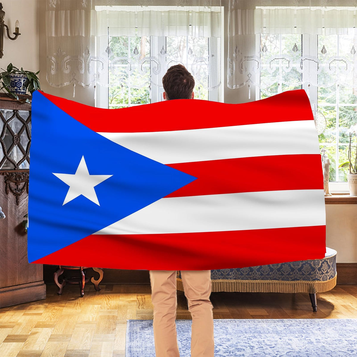 AhfuLife Puerto Rico flag suited for outdoor celebrations and patriotic decor
