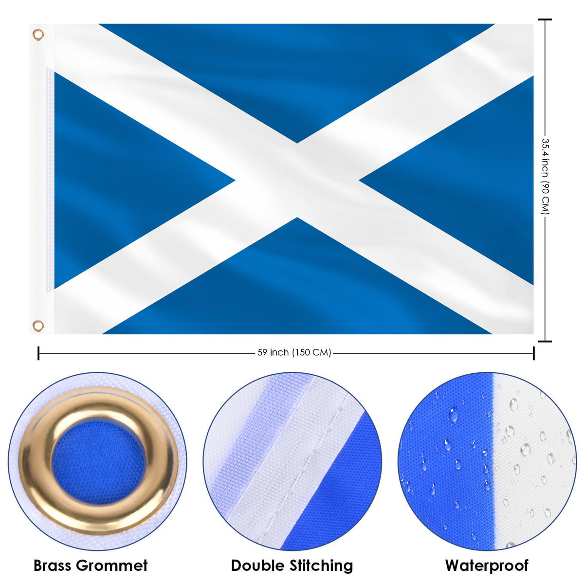 AhfuLife flag uses durable waterproof fabric for lasting outdoor use.