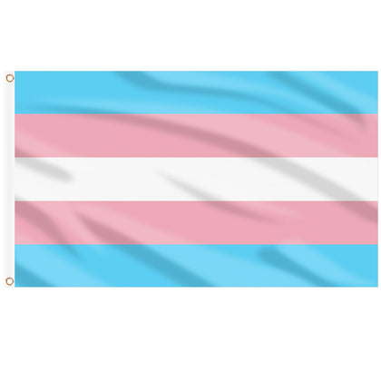 AhfuLife transgender flag 3x5 outdoor double-sided display for Pride events