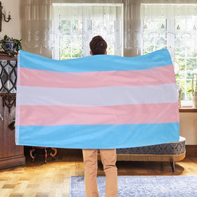 AhfuLife transgender flag ideal for street parades and outdoor celebrations