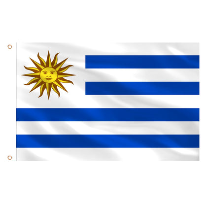 AhfuLife Uruguay flag 3x5 ft for outdoor display and events.