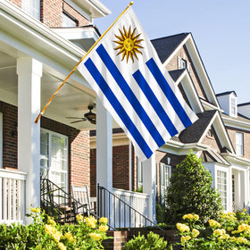 AhfuLife Uruguay flag double-stitched edge for durable long-term use.