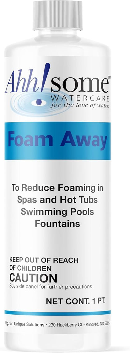 Ahh-Some Water Care foam eliminator bottle pour for rapid spa foam control