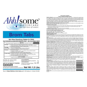 AhhSome bromine tablets dissolving action demonstrates fast, reliable spa sanitization with minimal odor.