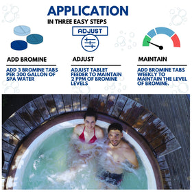 AhhSome bromine tablets odor-free soothing soak highlight gentle water care for comfortable spa sessions.