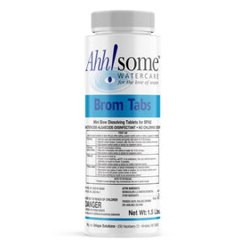 AhhSome bromine tablets packaging 1-5 lb for easy spa maintenance and long-lasting sanitization.