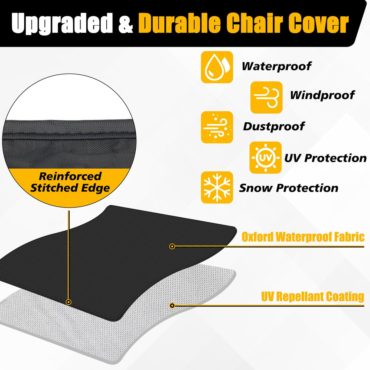 AHIER folding chair cover easy to clean and store in the included bag