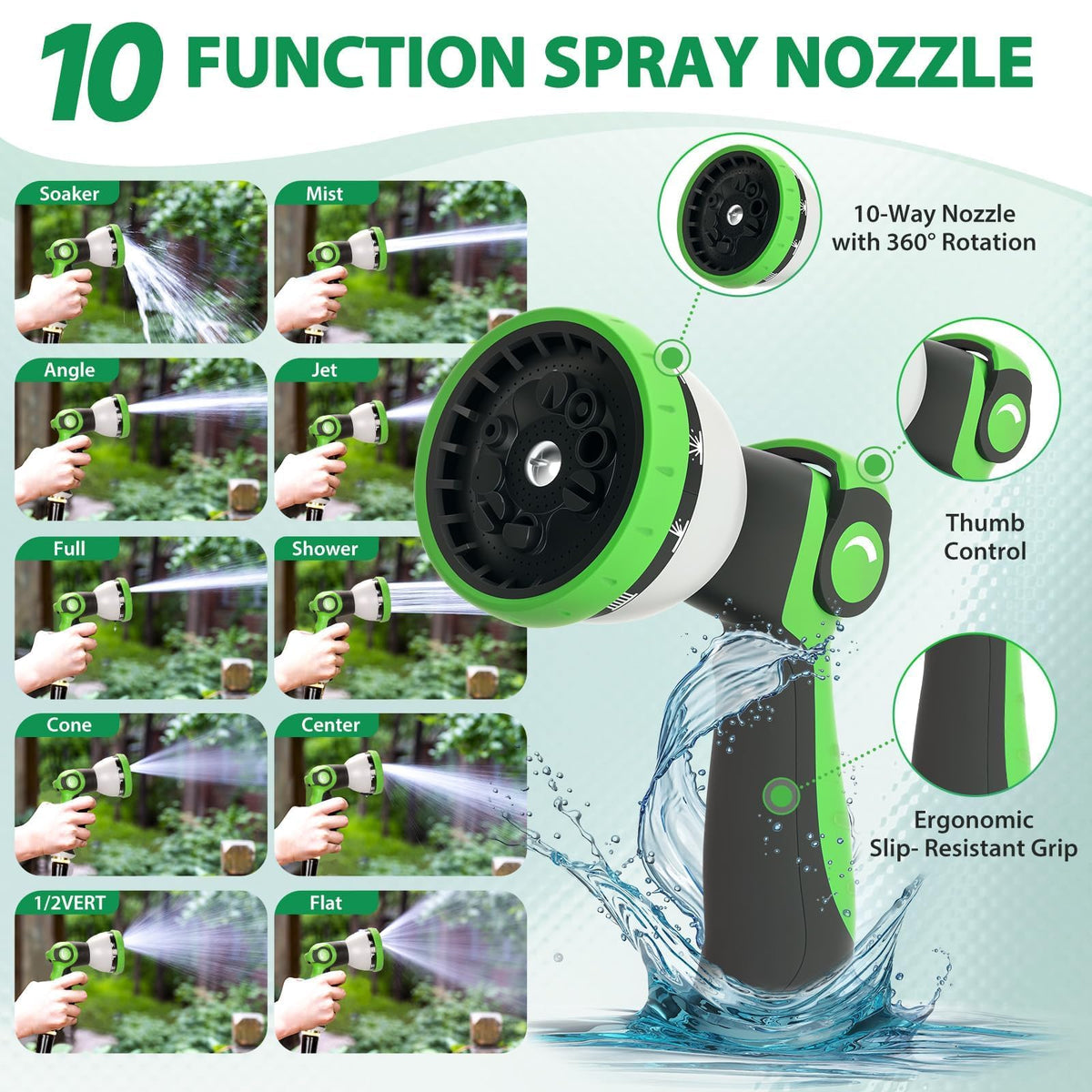 Ahititi garden hose 75 ft car-wash setup offers convenient outdoor cleaning reach.