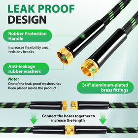 Ahititi garden hose 75 ft lightweight design makes yard chores easier and less tiring.