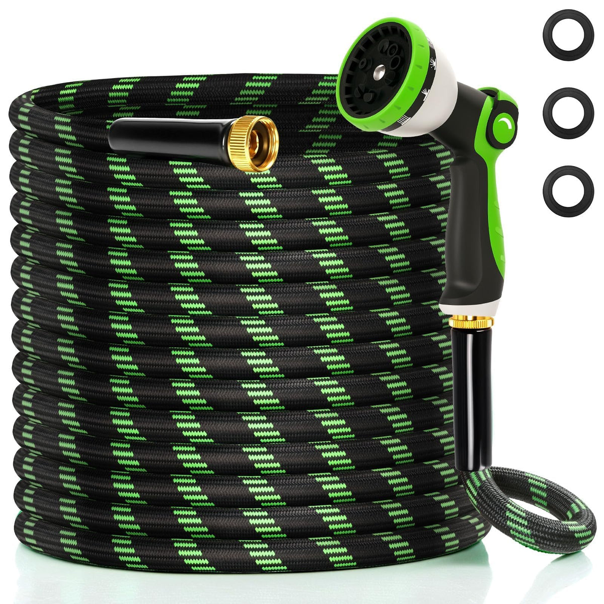 Ahititi garden hose 75 ft outer coating, durable and weather-ready for year-round watering.