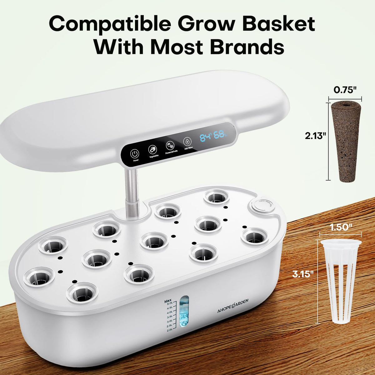 Ahopegarden dual growing modes for leafy greens and fruiting crops