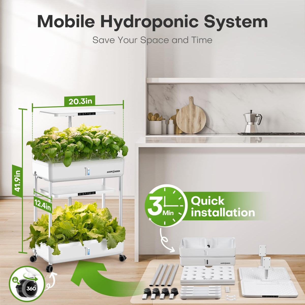 Ahopegarden indoor garden in action for home harvests
