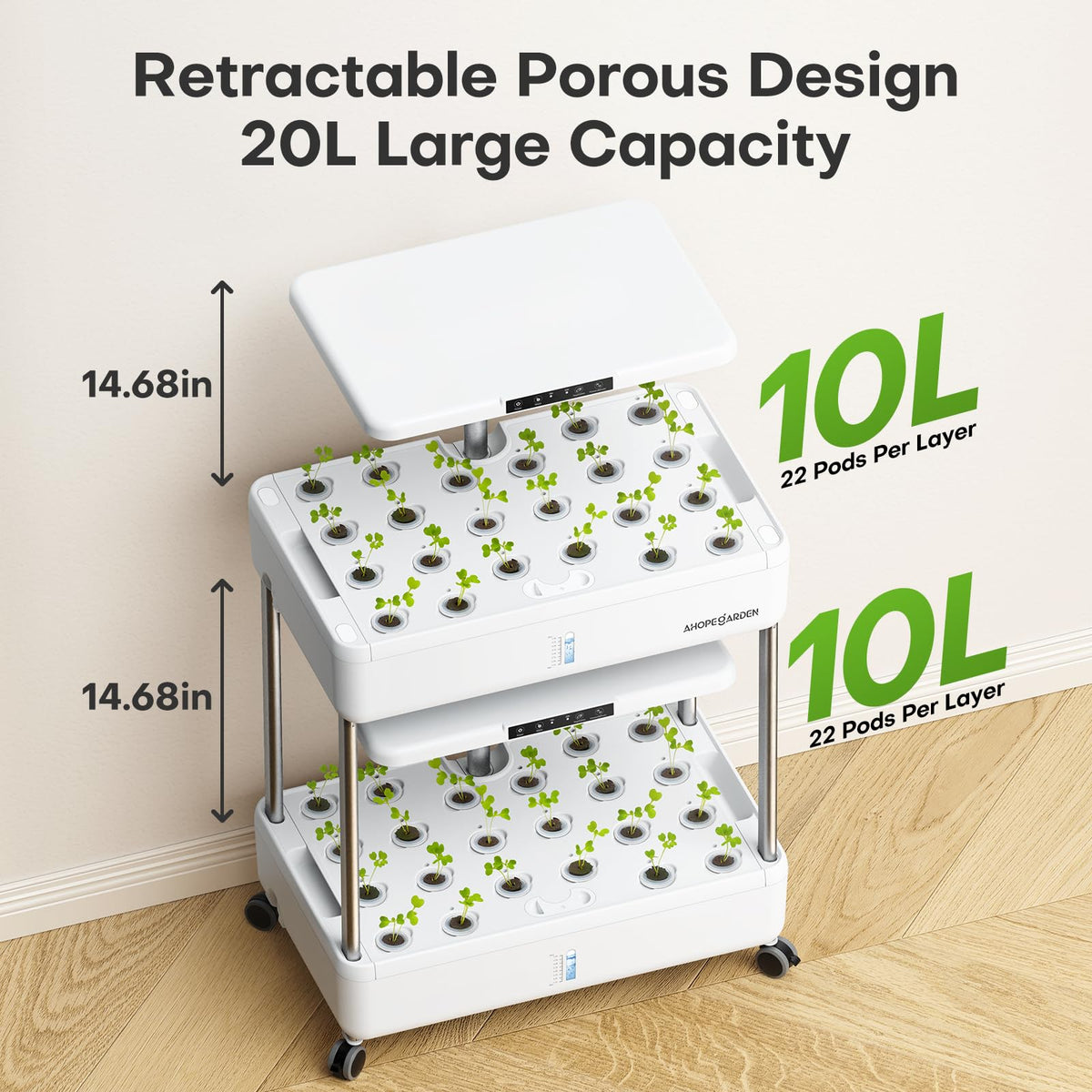 Ahopegarden hydroponics system collapsible-frame saves space