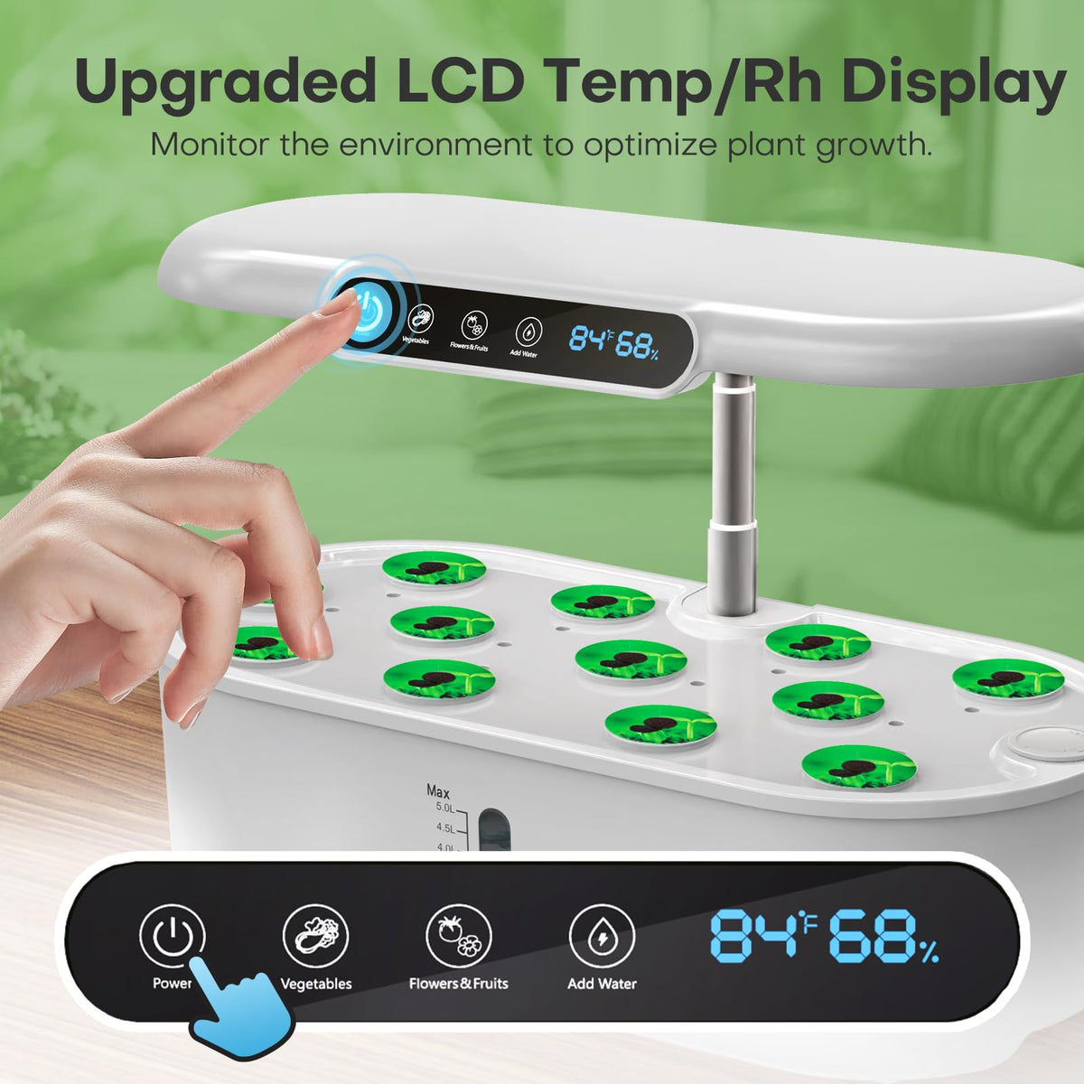 Ahopegarden LED grow light for thriving indoor herbs and vegetables
