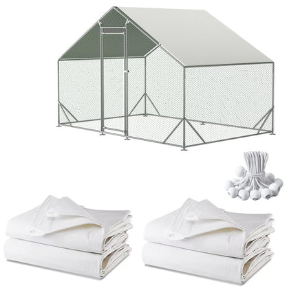 Ahpuhtan chicken coop cover offering waterproof and UV protection for outdoor runs