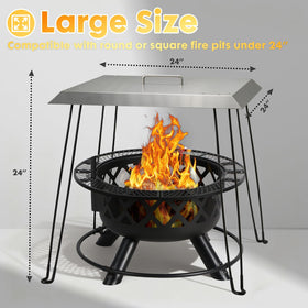 AHUAWA Sturdy stainless steel construction withstands heat and weather.