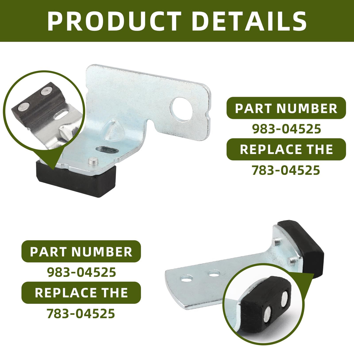 Ahuliao deck brake assembly 983-04525 offers sturdy operation.