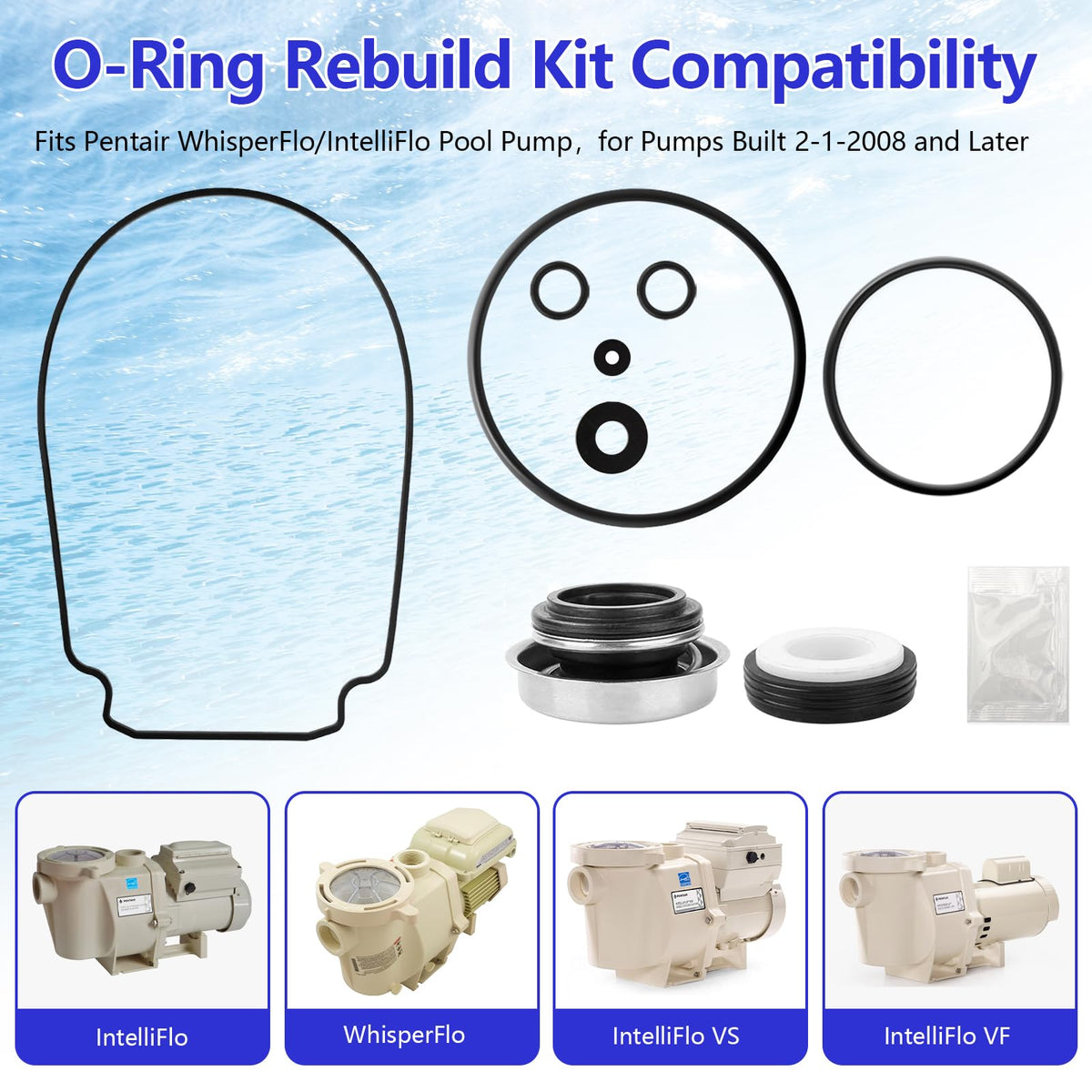 Ahuliao Pentair WhisperFlo lid O-Ring demonstrates snug fit for reliable sealing