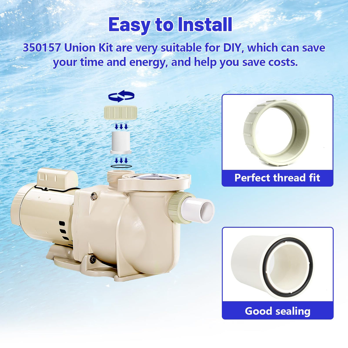 Ahuliao PVC union seal ring provides secure, leak-proof sealing