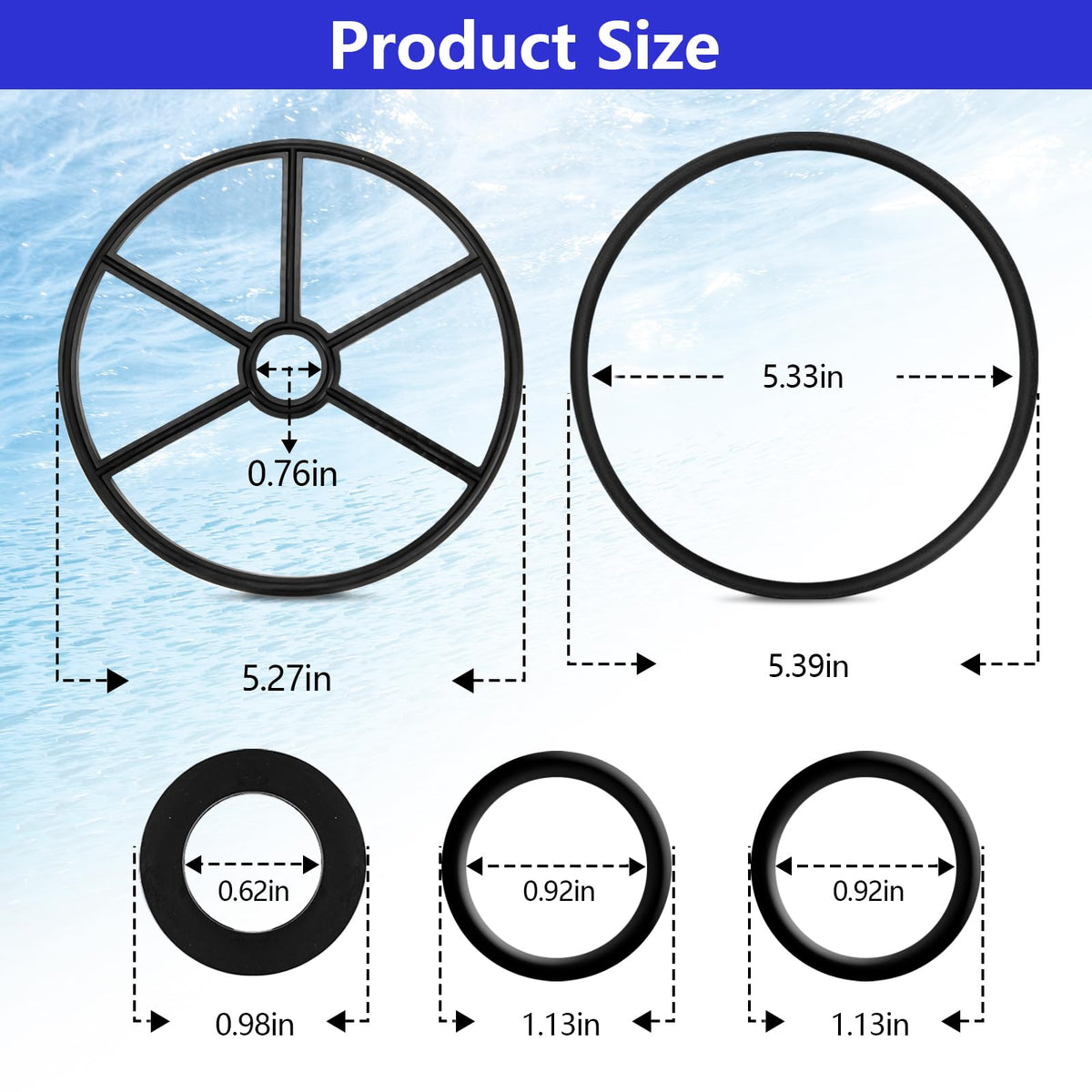 Ahuliao valve top o-ring provides a tight seal for top-mount multiport valves.