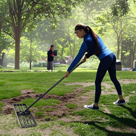 Ahxuvan Ergonomic handle minimizes back strain during long leveling tasks