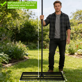 Ahxuvan Wide leveling plate helps even distribution of soil or fertilizer