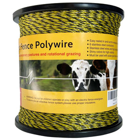 AI.YUYU upgraded electric fence polywire with bright yellow-black visibility.