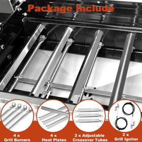 Aibabcue Char-Broil replacement parts kit for 5-6 burner models