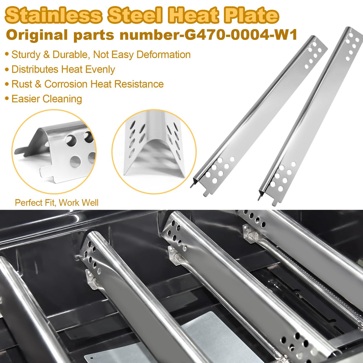 Aibabcue adjustable crossover tubes enhance airflow and flame stability.