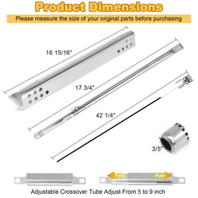 Aibabcue heat plates line Charbroil grill for durable heat distribution.