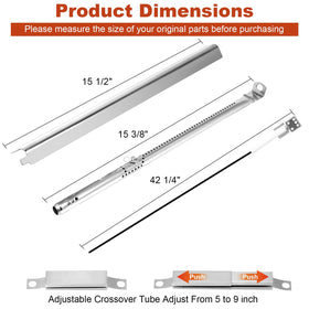 Aibabcue heat plates for Char-Broil rust resistant and easy to clean