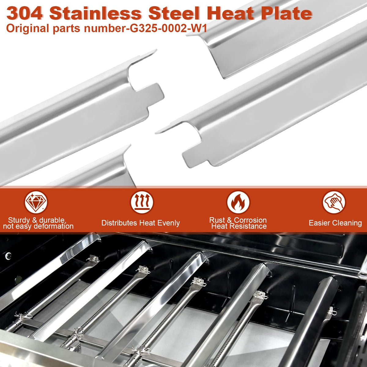 Aibabcue stainless steel heat tent protects burners and extends life