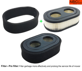 AiBiCi 593260 air filter with pre-filter foam close-up
