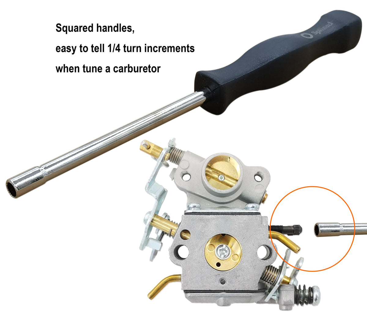 AiBiCi double D bit enables even-mixture tuning on 2-stroke carbs.