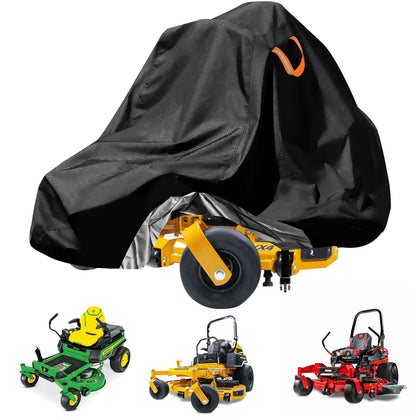 Aibiley zero-turn mower cover, front view, snug up to a 60-inch deck protects the mower exterior.