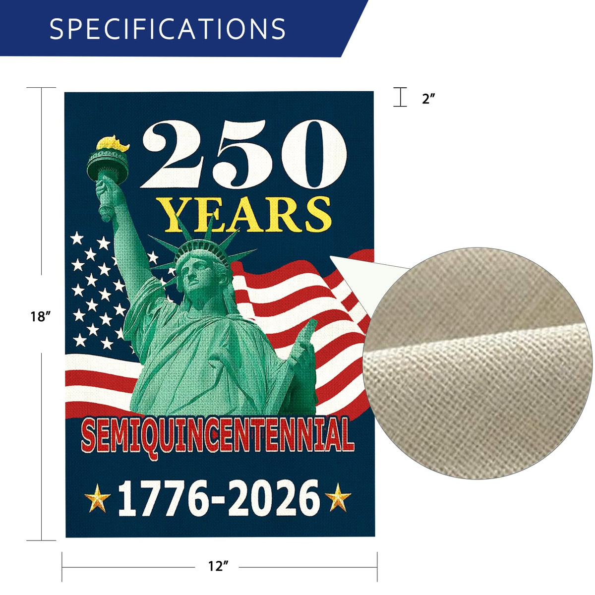 AIBOLYNE double-sided patriotic flag design for versatile display