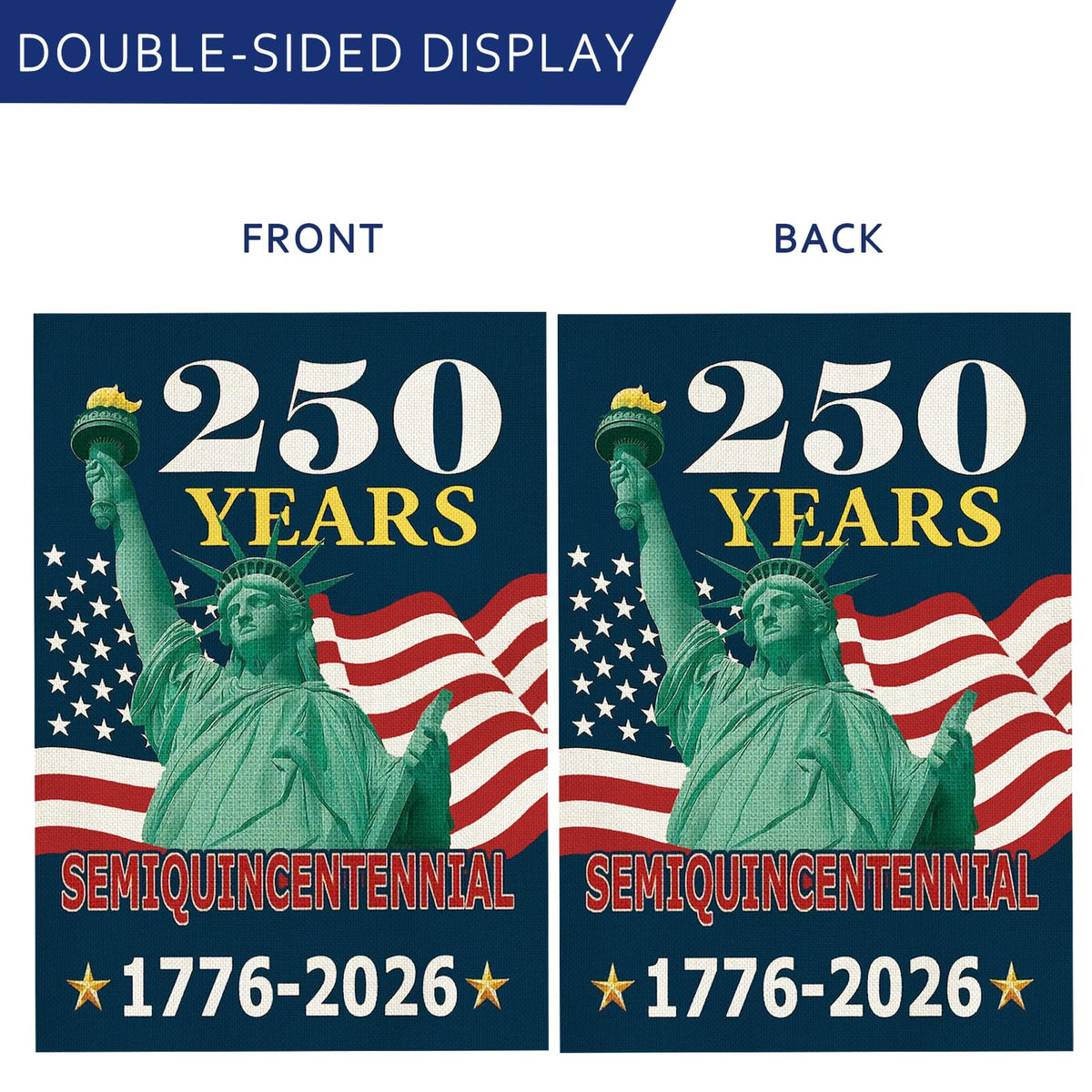 AIBOLYNE outdoor garden flag in burlap material for durability