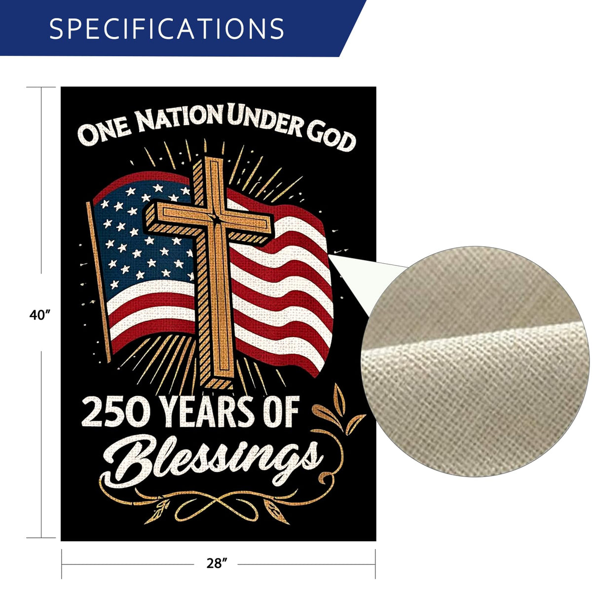 AIBOLYNE yard-sign-28x40-burlap optimized for outdoor placement on patios.