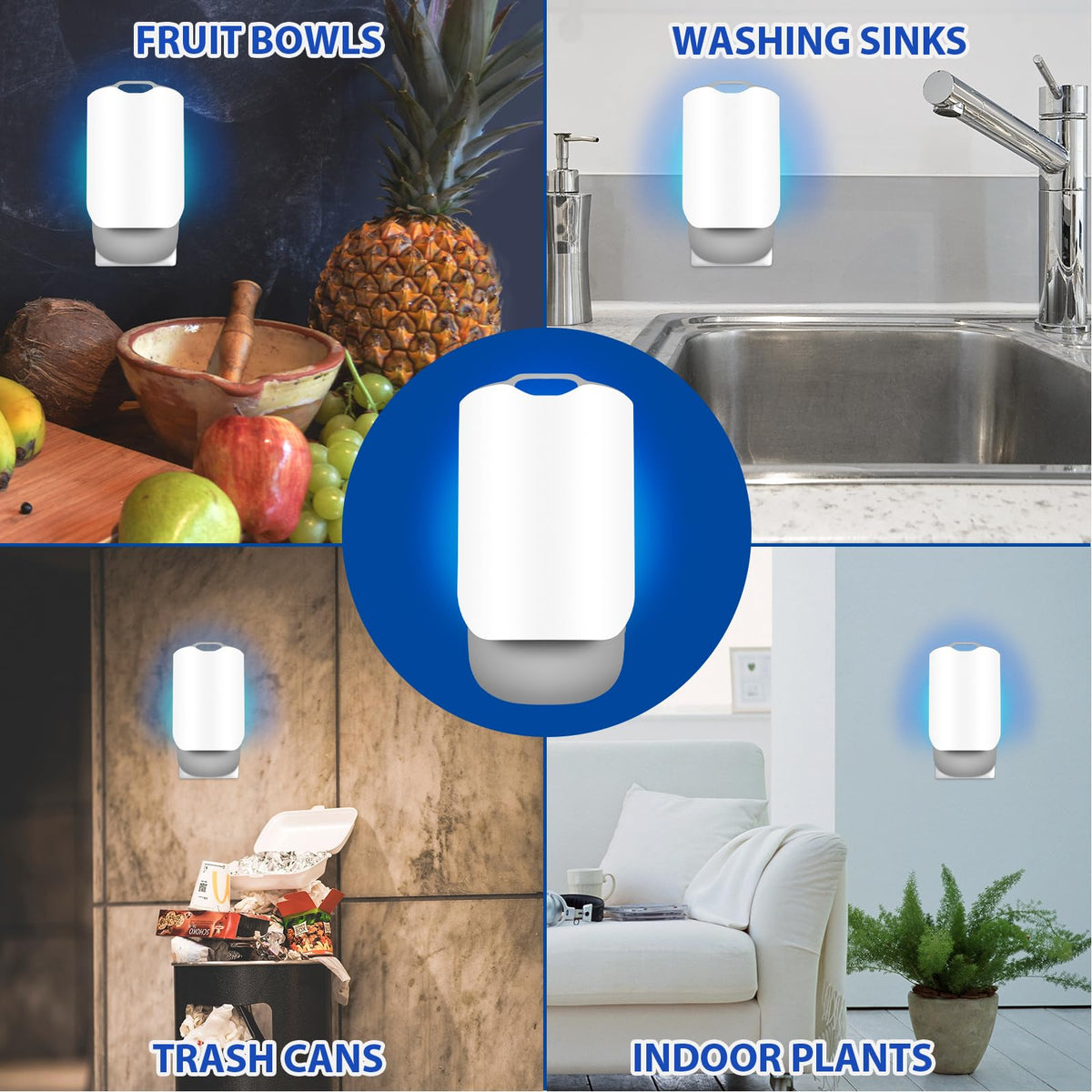 AICase adhesive backing captures flying insects without touching the trap.