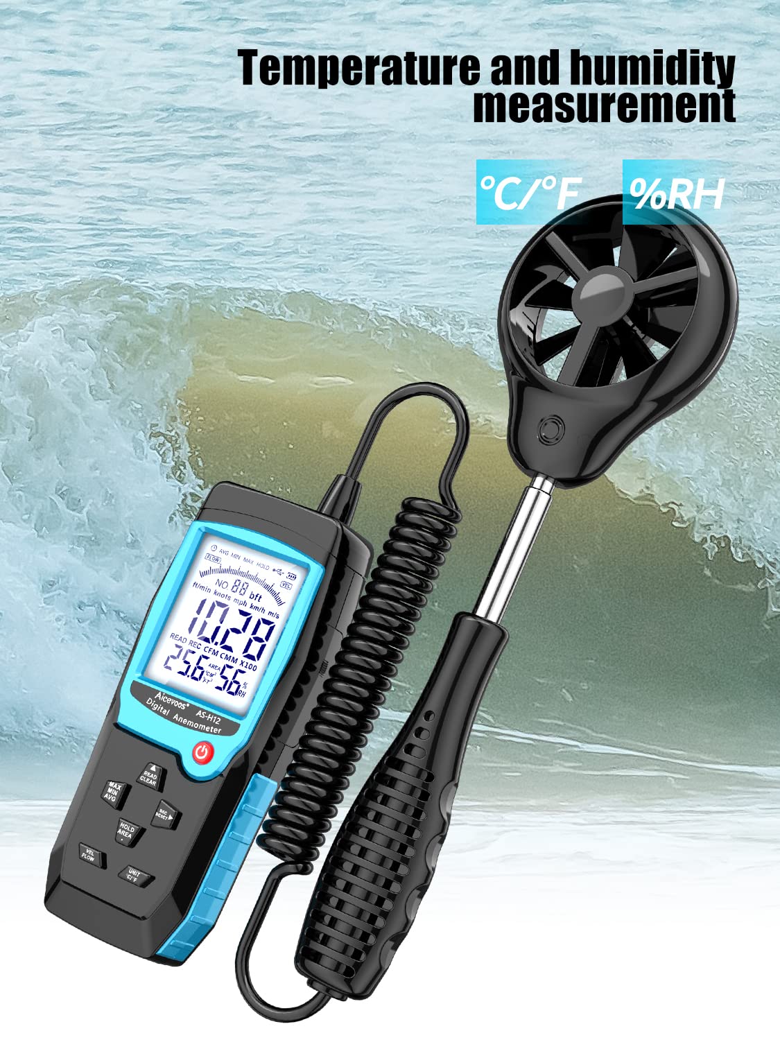 Aicevoos H12 extendable wind sensor length up to 2.3 m.