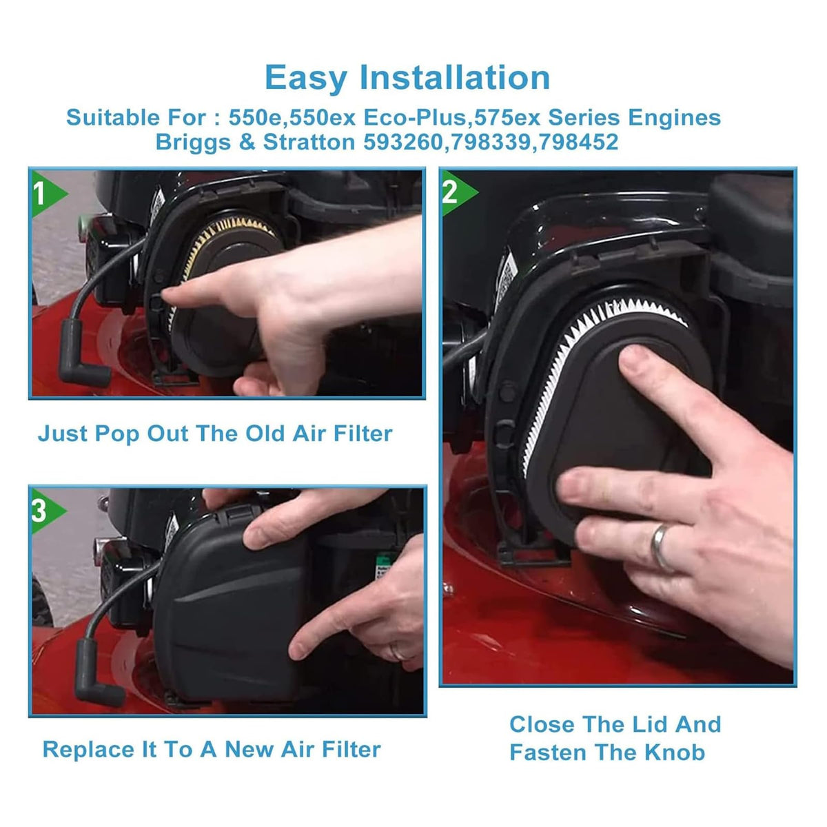 Aiddito 593260 compatibility illustration shows broad fit across B&S engines.