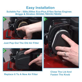 Aiddito 593260 compatibility illustration shows broad fit across B&S engines.
