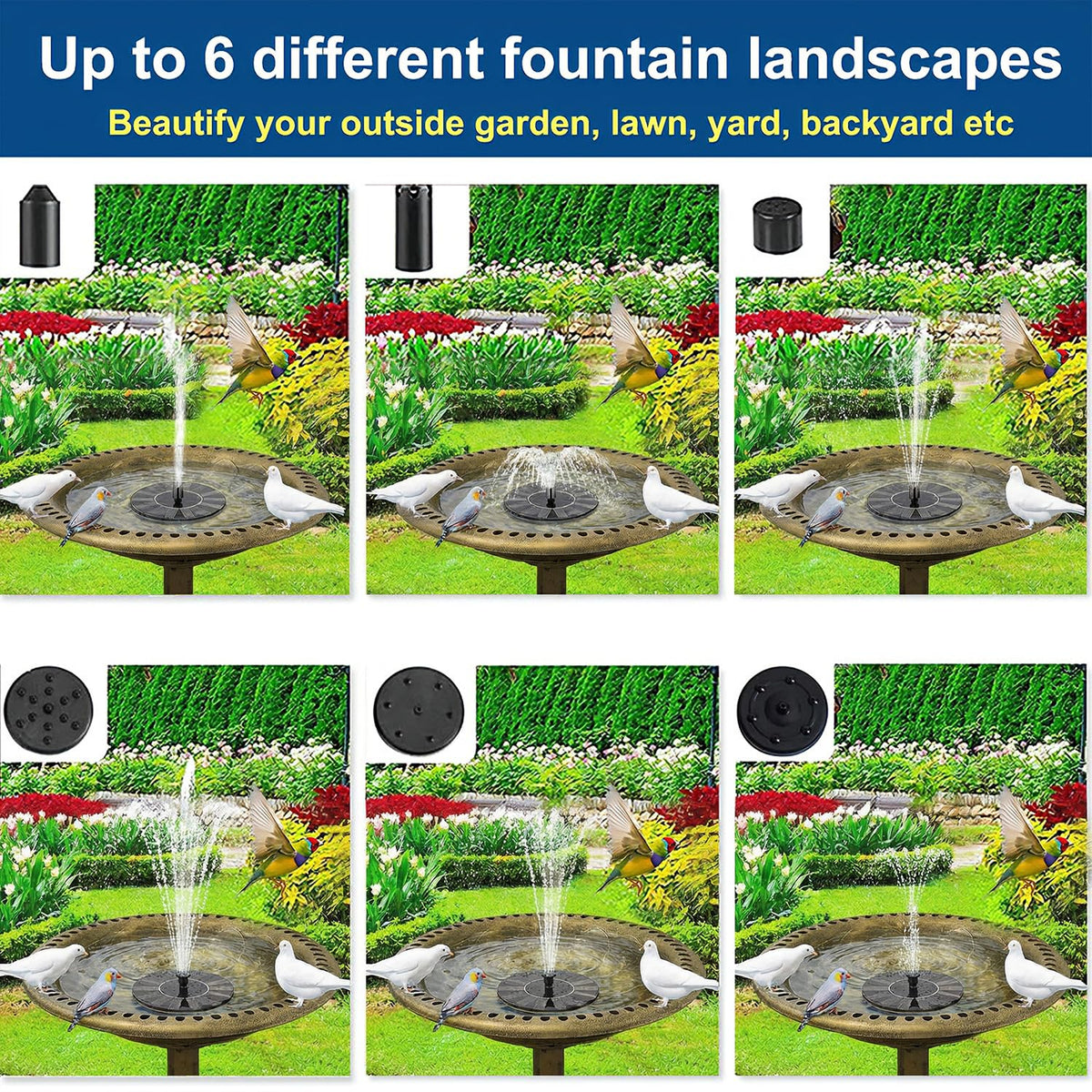 Aiddwrron Bird Bath 20 inch bowl invites multiple birds to drink or bathe together.
