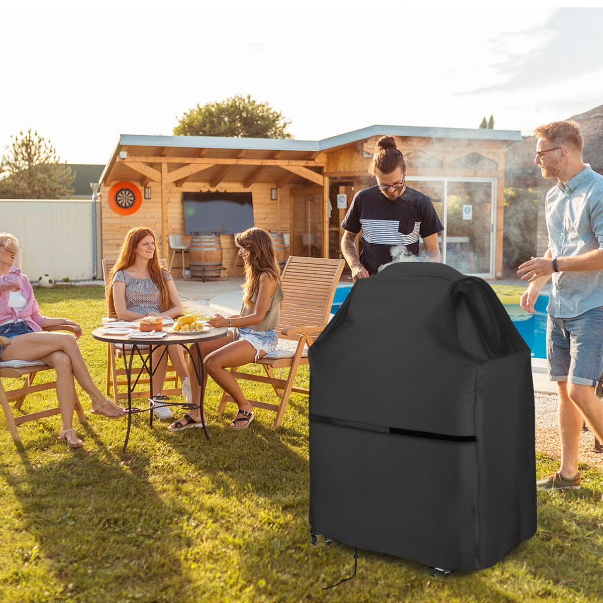 Aidetech Grill Griddle Cover dimensions guarantee fit for 23D x 32.8W x 39.6H.