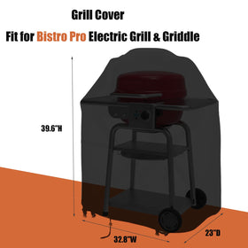 Aidetech Grill Griddle Cover side view shows rugged 600D fabric and sturdy seams.