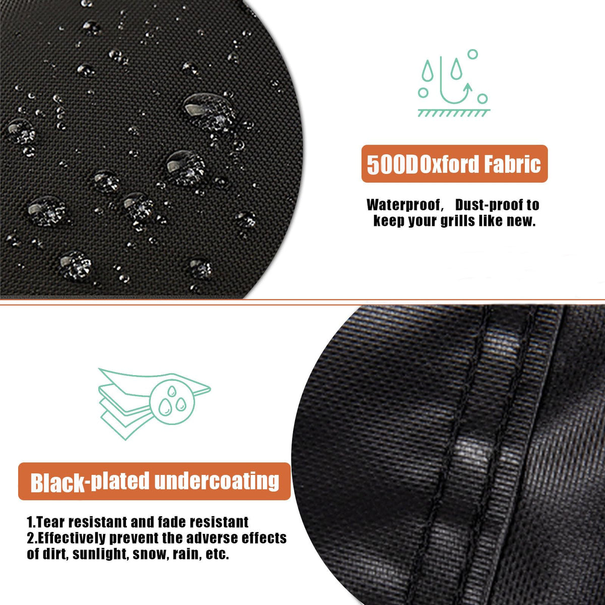 Aidetech Grill Griddle Cover water-repellent surface simplifies outdoor cleaning.
