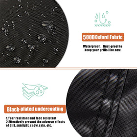 Aidetech Grill Griddle Cover water-repellent surface simplifies outdoor cleaning.