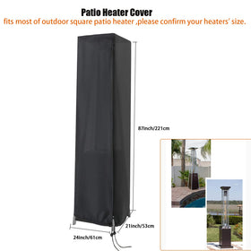 Aidetech pyramid heater cover shields the unit from wind with a snug, secure fit.