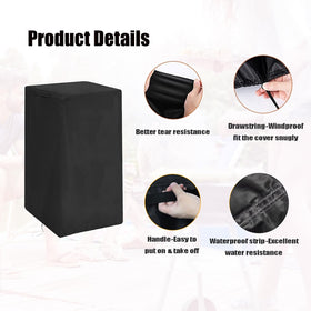 Aidetech Smoker Cover windproof drawstring and buckles in action.