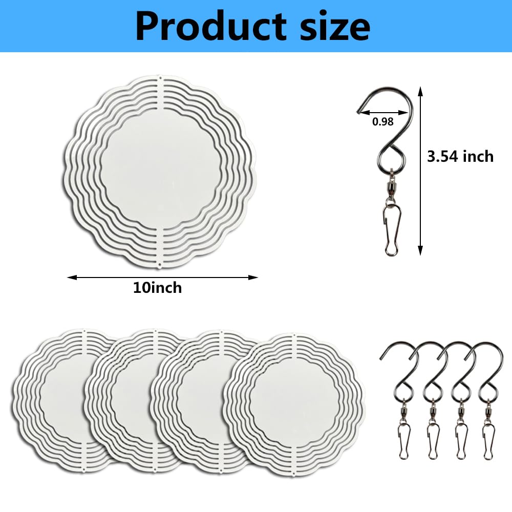 AiDiYGECO sublimation blank wind spinner metal with rust-resistant finish.